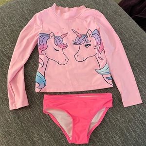 Unicorn 2 piece swim suit